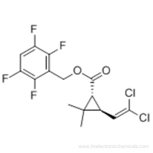 Cyclopropanecarboxylicacid, 3-(2,2-dichloroethenyl)-2,2-dimethyl-,( 57190159,2,3,5,6-tetrafluorophenyl)methylester,( 57190160,1R,3S)- CAS 118712-89-3